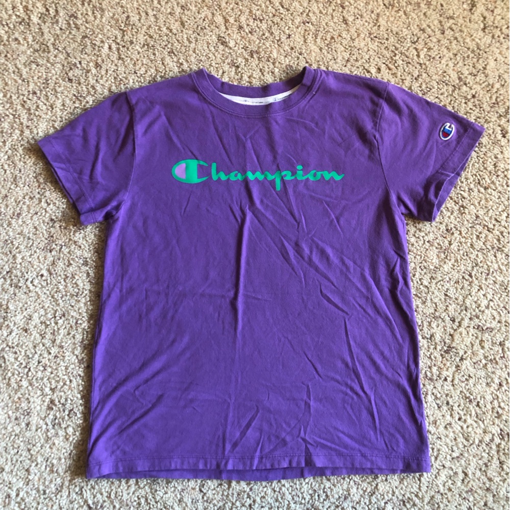 Women's Champion Magenta/Purple Short Sleeve Graphic Tee Shirt Size XS